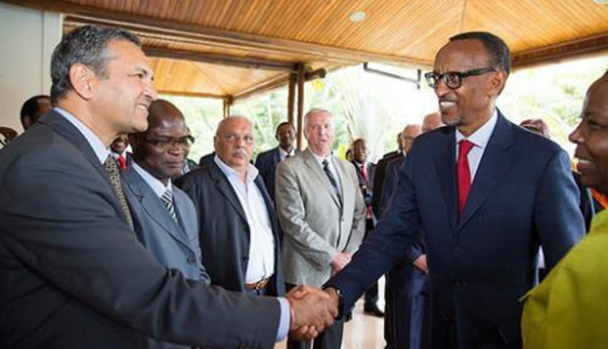 Nikesh Patel meeting H.E. President Paul Kagame